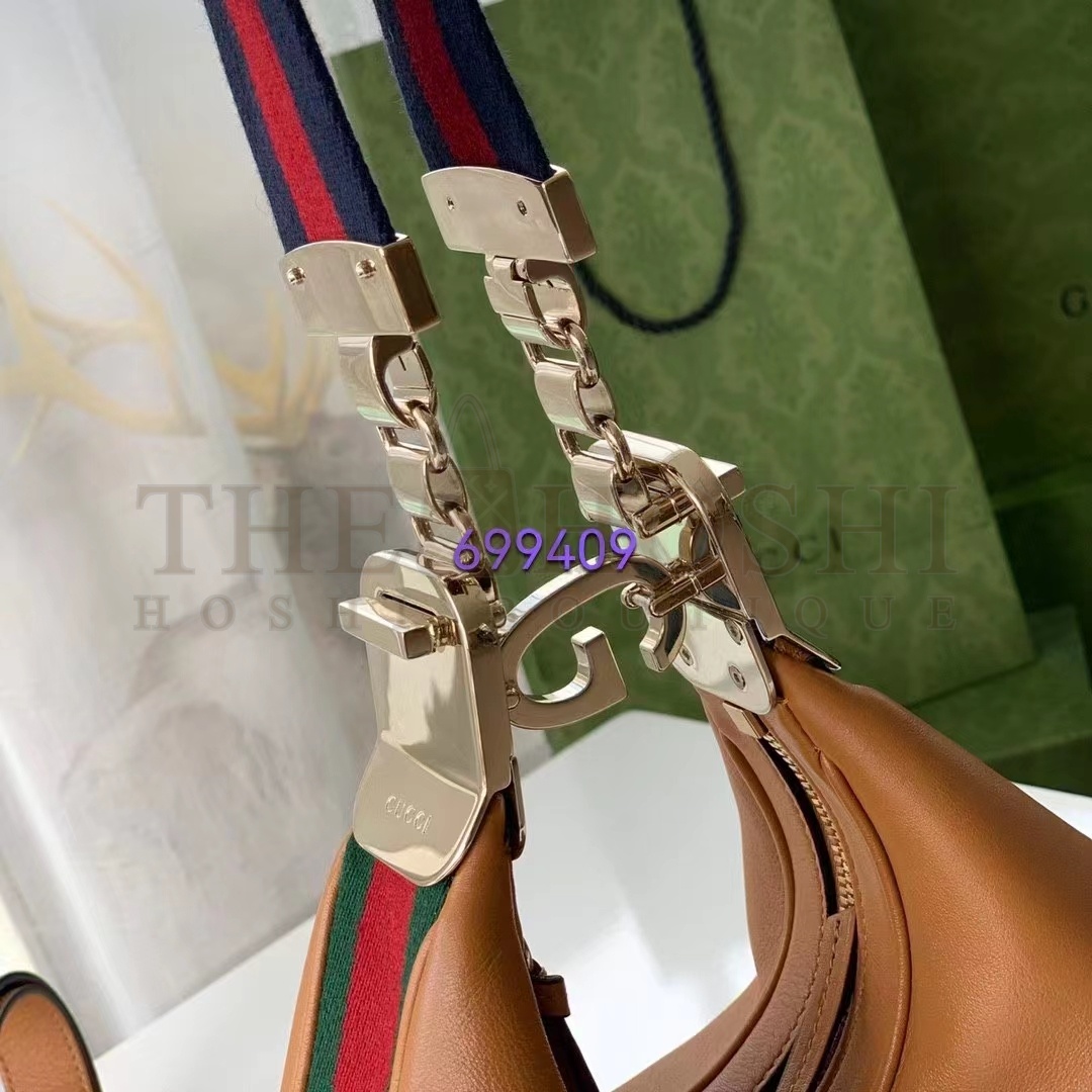 Gvc*1 Women Attache Small Shoulder Bag Oatmeal Leather Orange Black Web Master Quality