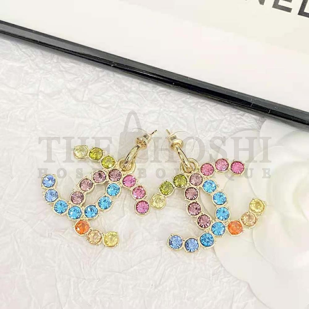 Ch**el Women Pendant Earrings in Metal and Strass Master Quality