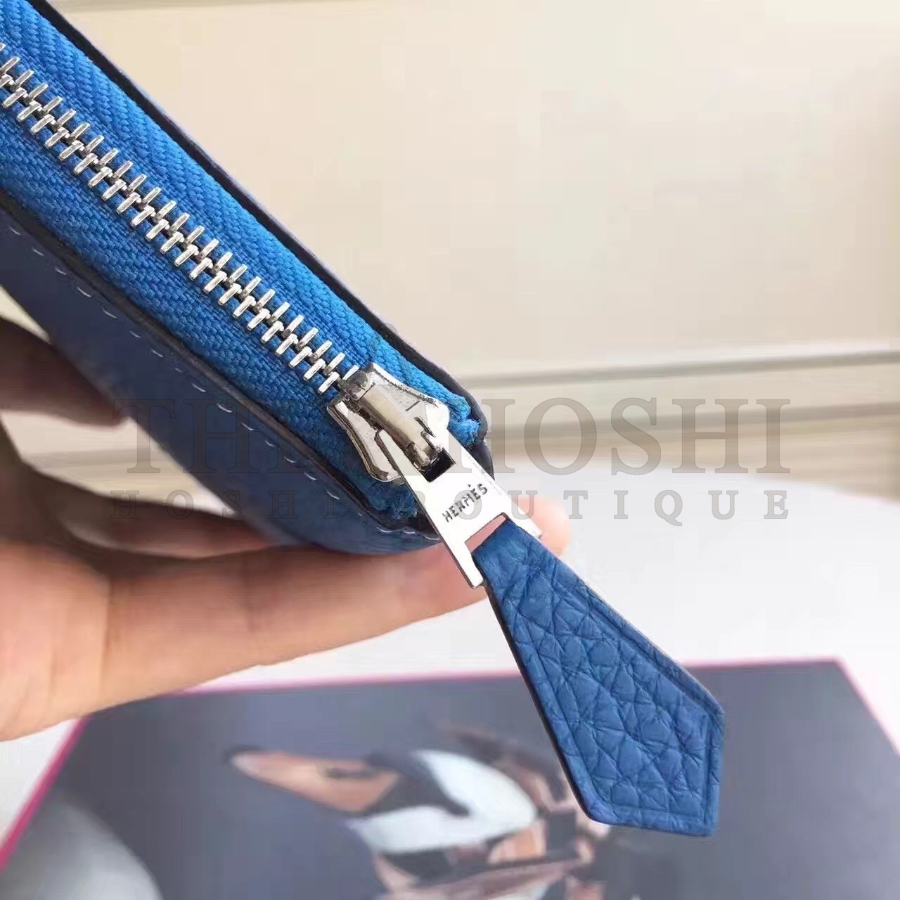 H**me5 Blue Clemence Azap Zipped Wallet Master Quality