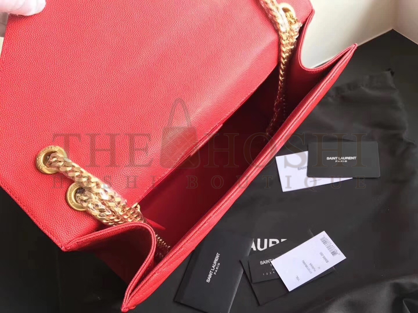 Sa1nt Lau*nt Large Monogramme Envelope Red Shoulder Bag Master Quality