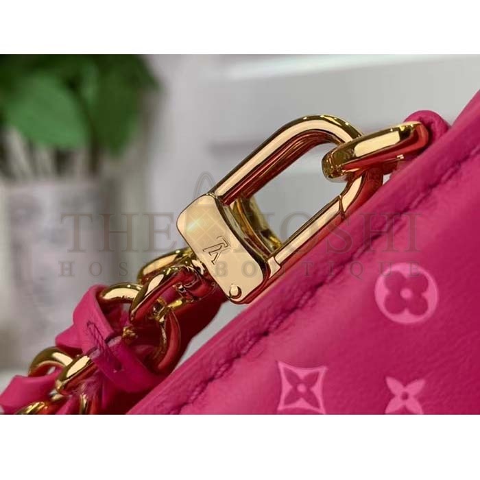 L0vis Vvtt0n LV Women Lexington Pouch Rose Pink Monogram-Embossed Calf Leather Master Quality