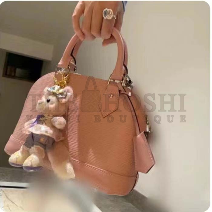 L0vis Vvtt0n LV Women Alma BB Handbag Rose Trianon Pink Epi Grained Cowhide Leather Master Quality