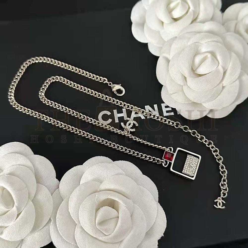 Ch**el Women Pendant Necklace in Metal and Strass Master Quality