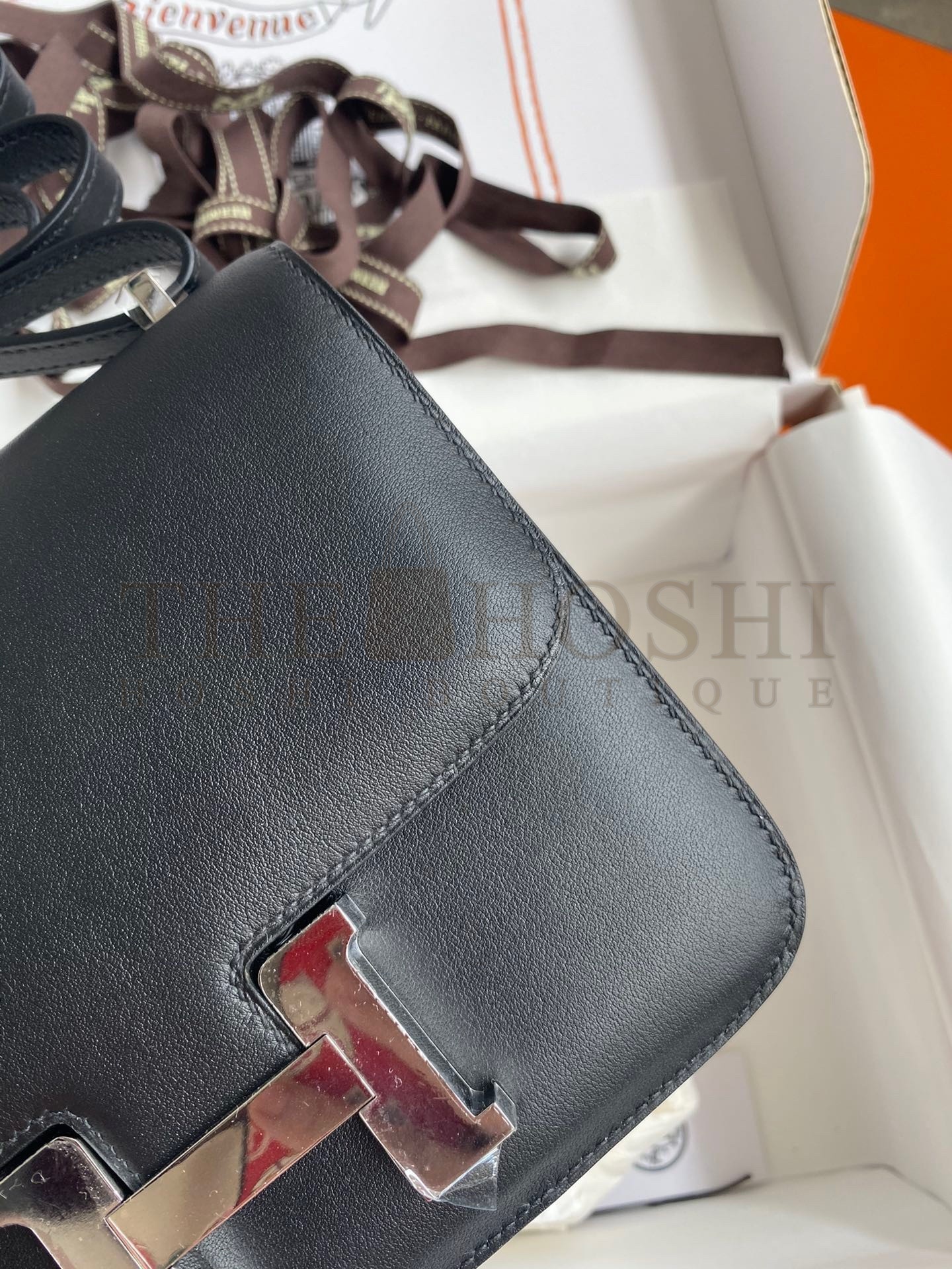 H**me5 Constance 18 Handmade Bag In Black Swift Calfskin Master Quality