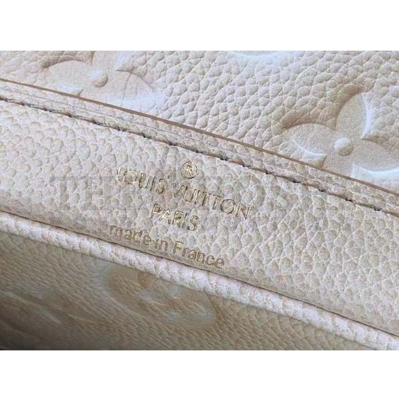 L0vis Vvtt0n LV Women Nano Noé Bucket Bag Beige Monogram Embossed S*pple Grained Cowhide Master Quality