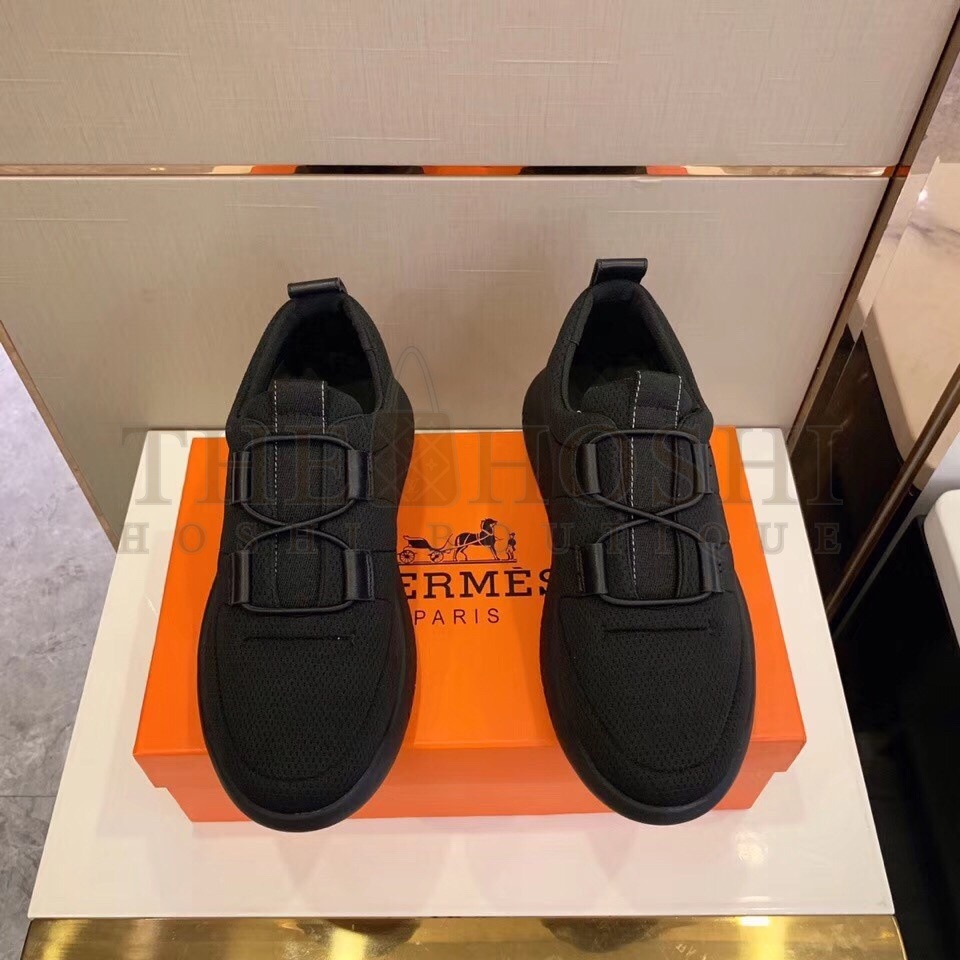 H**me5 Team Sneakers In Black Double-sided Technical Mesh Master Quality