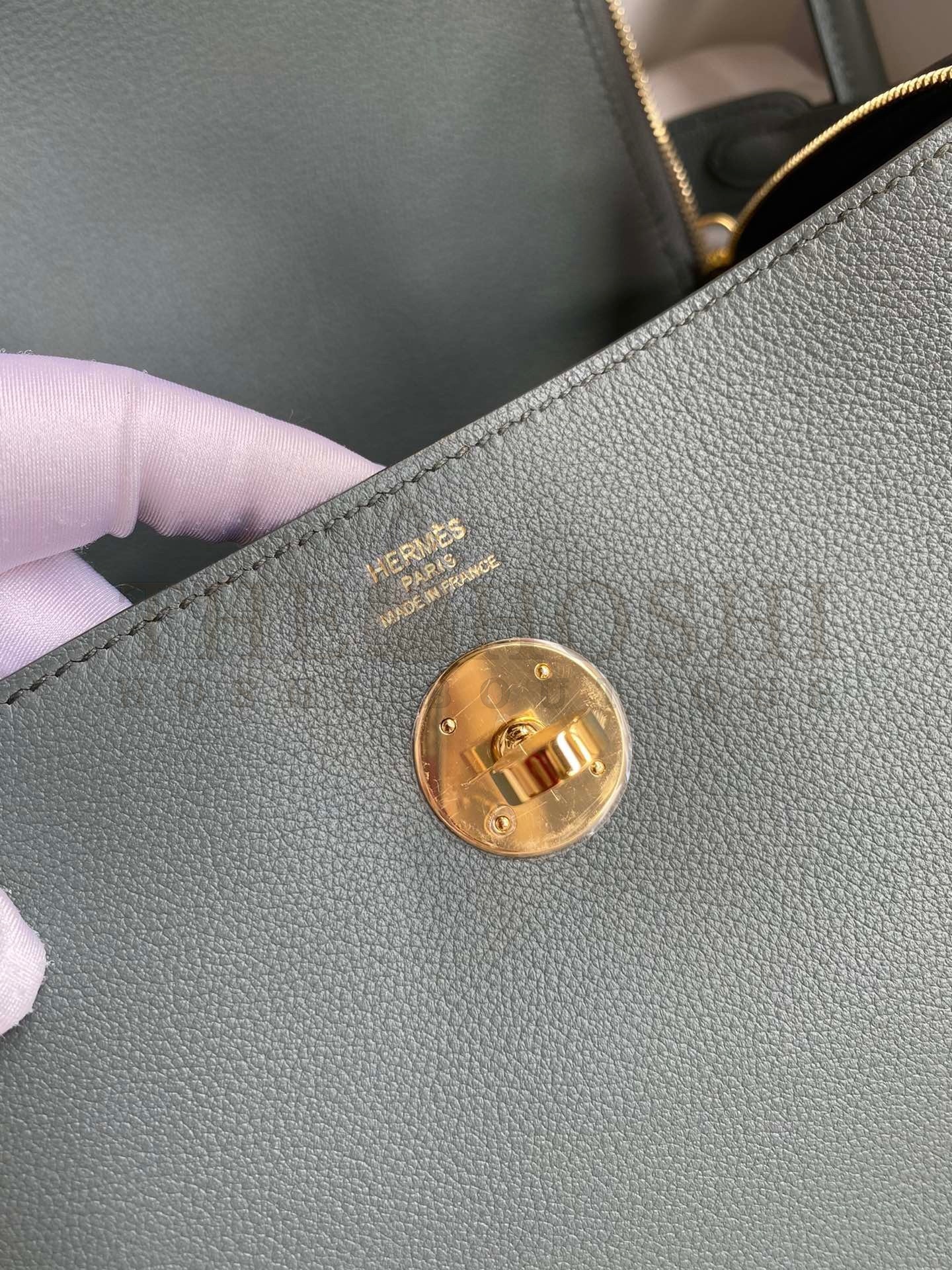 H**me5 Lindy 26 Handmade Bag In Vert Amande Evercolor Leather Master Quality