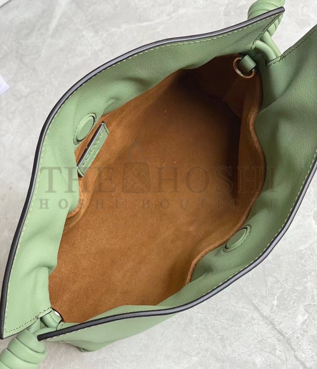 L0ew* Flamenco Mini Clutch In Rosemary Nappa Leather Master Quality