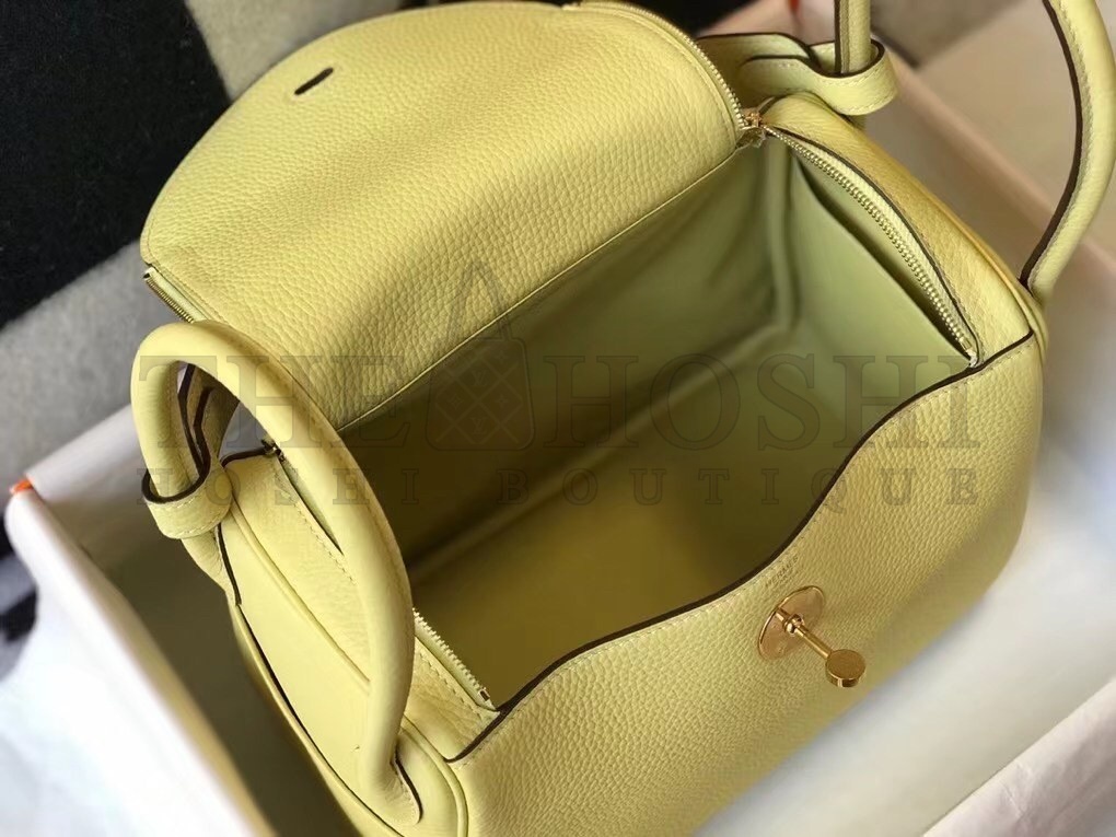 H**me5 Lindy 30cm Bag In Jaune Poussin Clemence Leather Master Quality