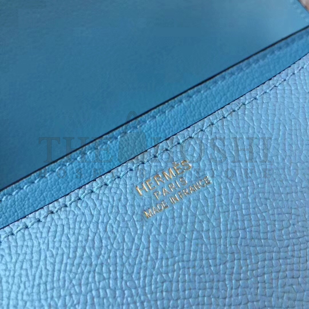 H**me5 Blue Atoll Constance MM 24cm Epsom Leather Bag Master Quality