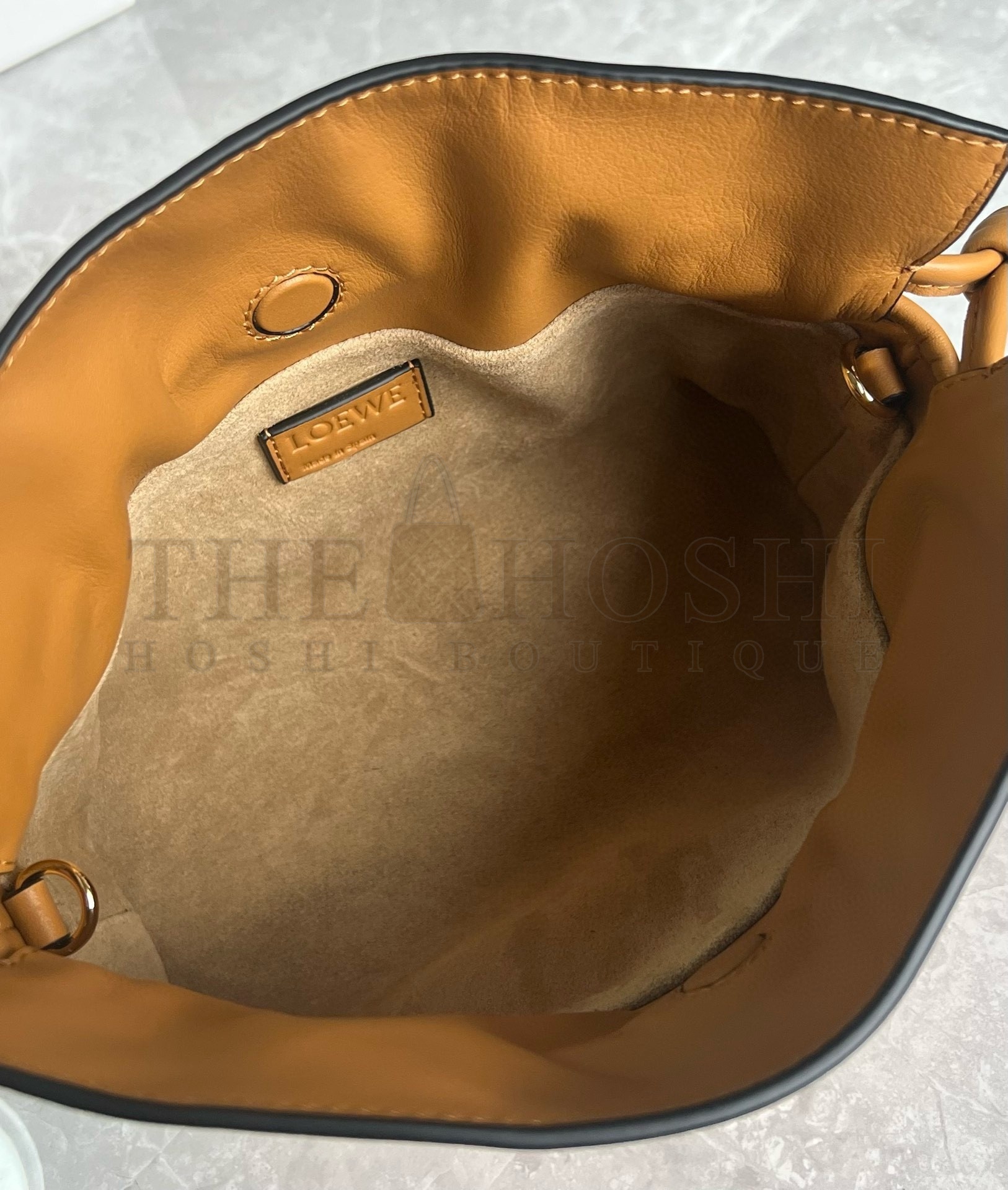 L0ew* Mini Flamenco Clutch Bag in Warm Desert Nappa Calfskin Master Quality