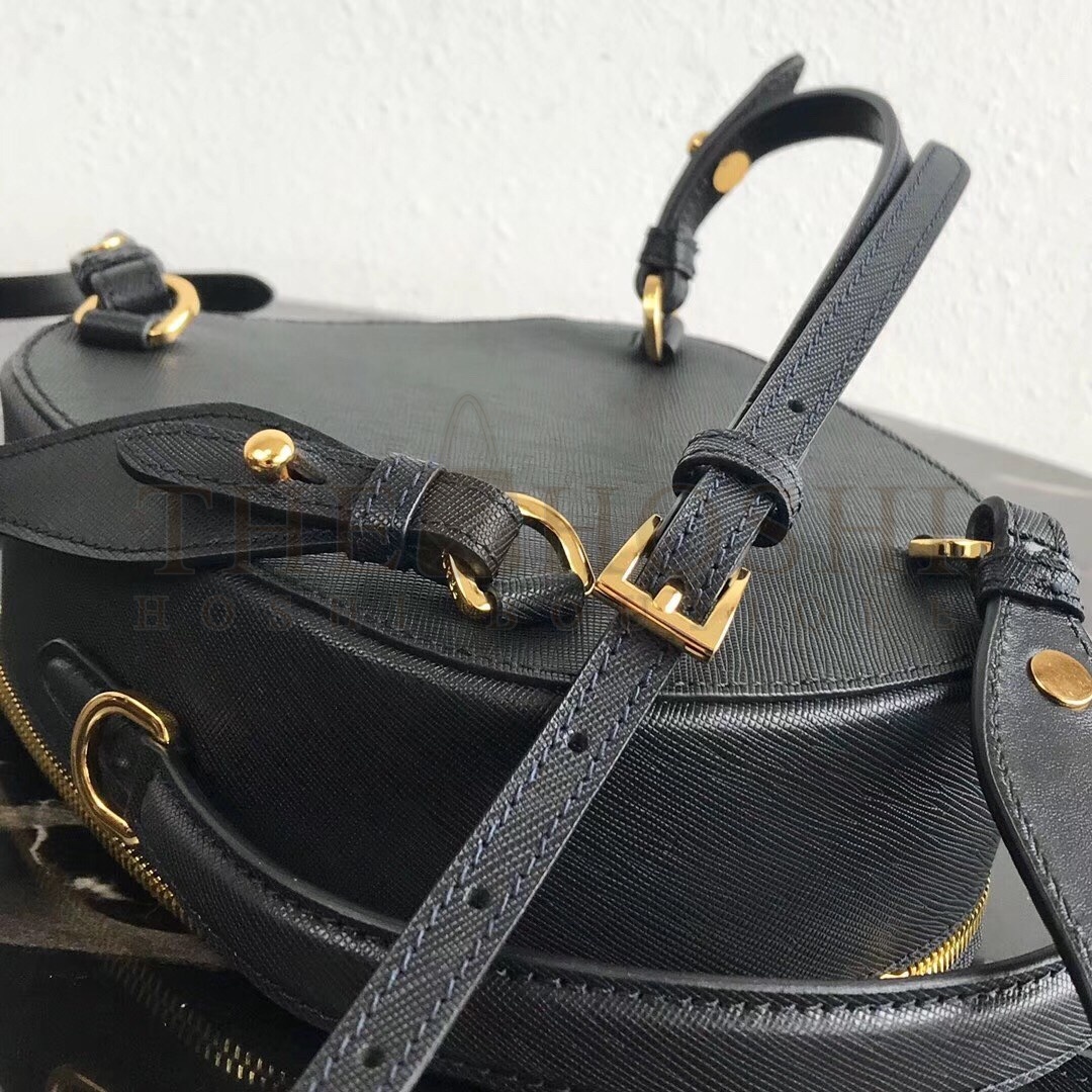 Pra*a Odette Backpack In Black Saffiano Leather Master Quality
