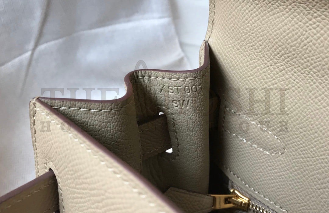 H**me5 Kelly 28cm Sellier Bag in Gris Tourterelle Epsom Calfskin GHW Master Quality