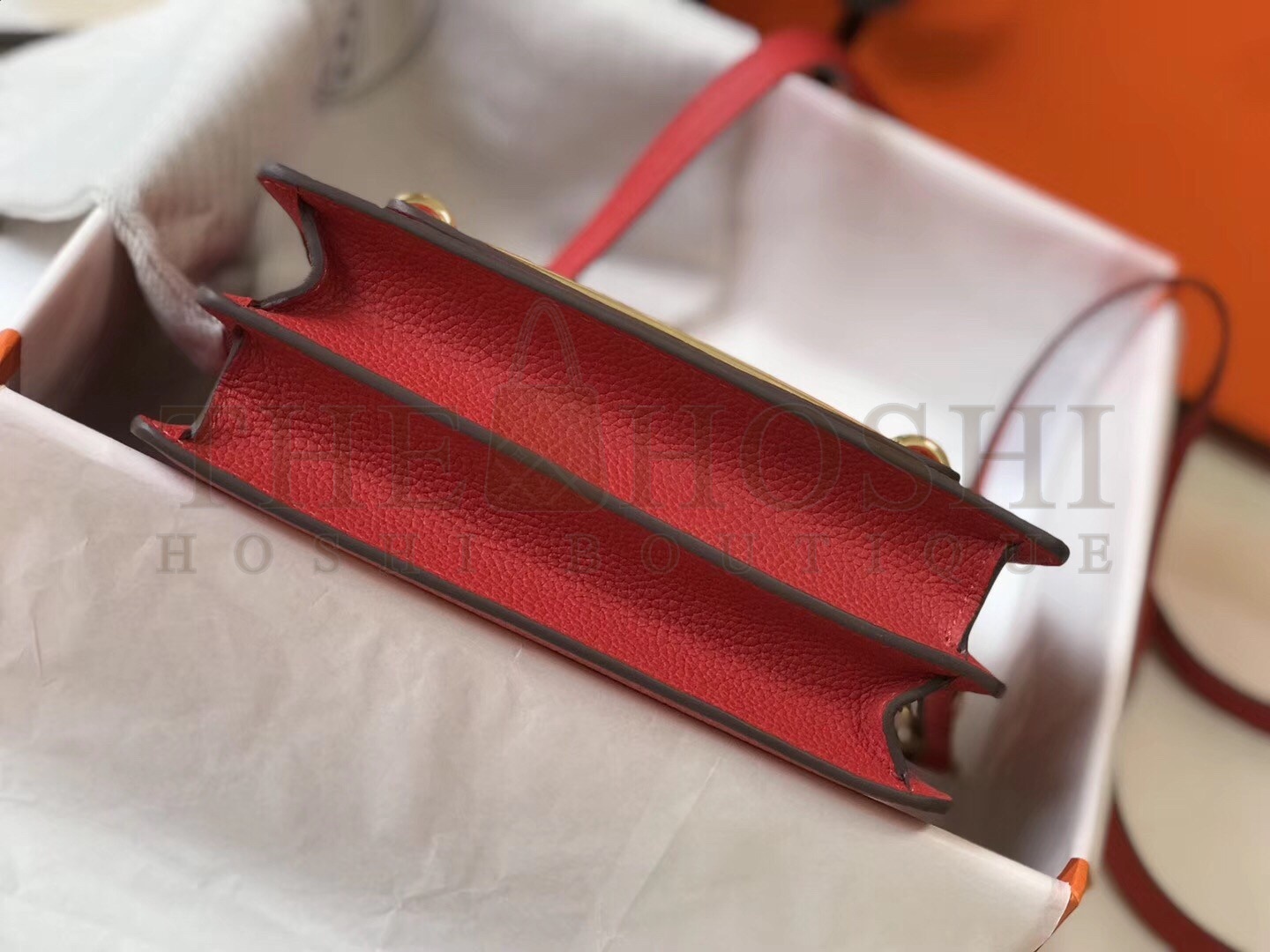 H**me5 Mini Sac Roulis 18cm Bag In Red Evercolor Calfskin Master Quality