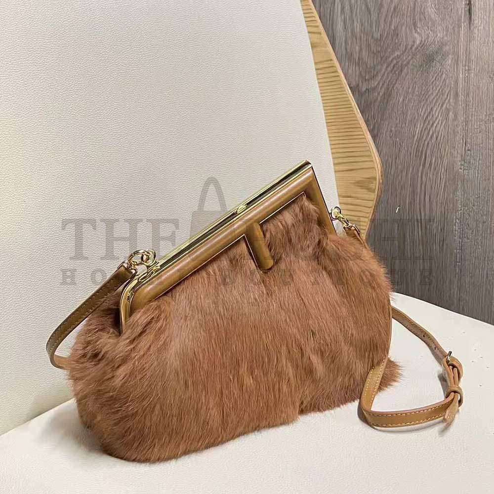 F**di Women First Small Brown Mink Bag Master Quality