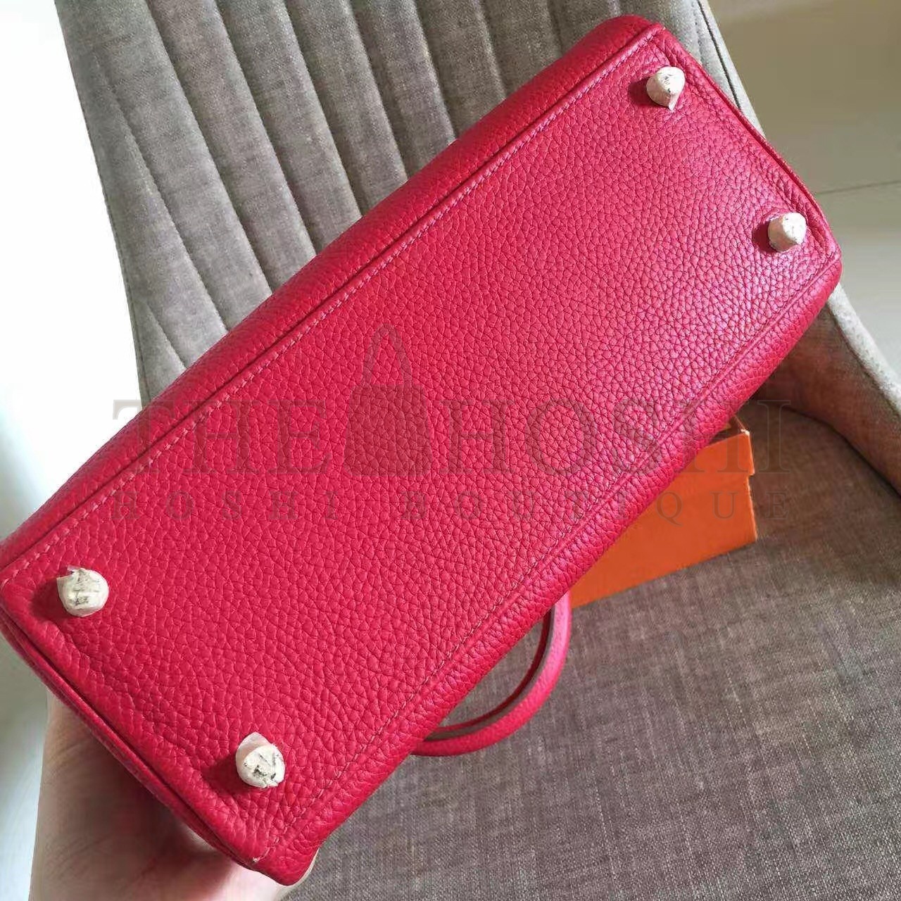 H**me5 Red Clemence Kelly Retourne 32cm Handmade Bag Master Quality