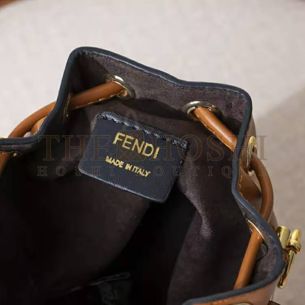 F**di Women Mon Tresor Leather Mini Bag-Brown Master Quality