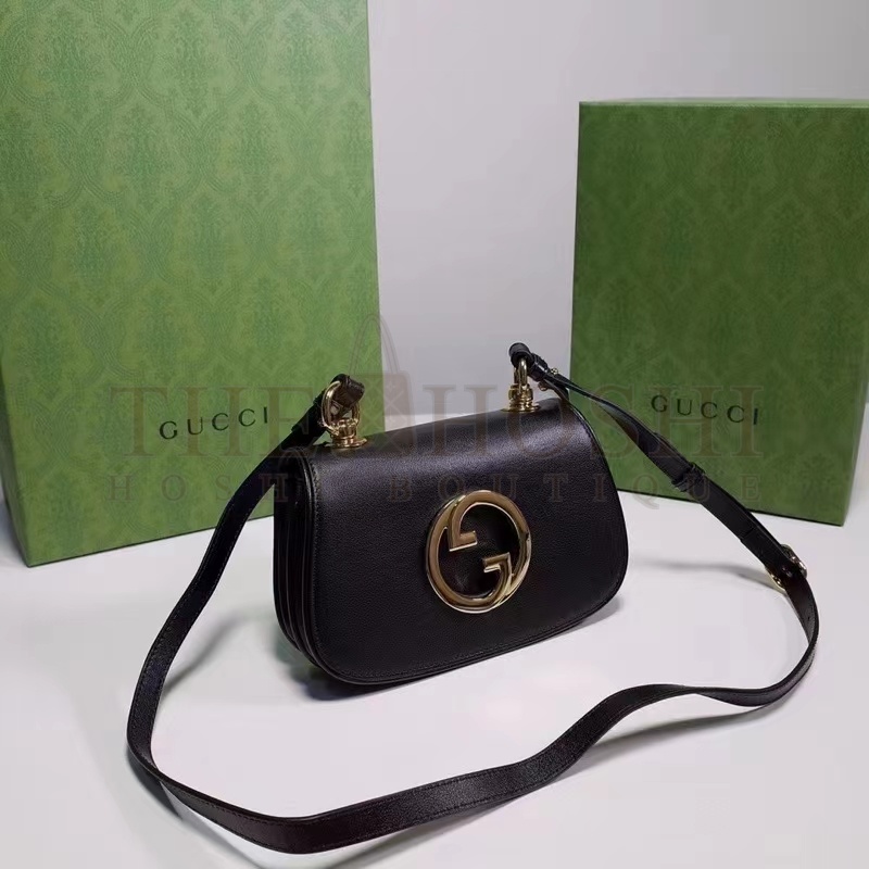 Gvc*1 Women GG Blondie Mini Bag Black Leather Round Interlocking G Master Quality
