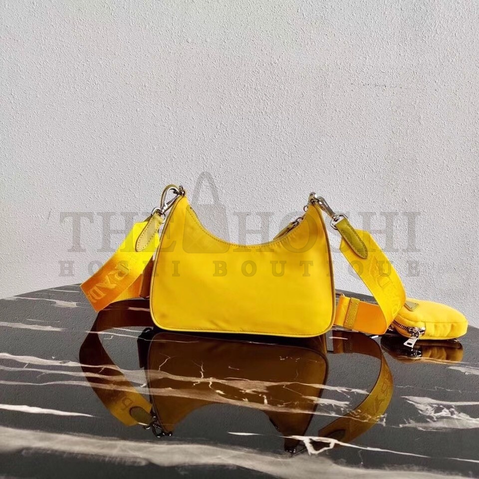 Pra*a Yellow Nylon Re-Edition 2005 Shoulder Bag Master Quality