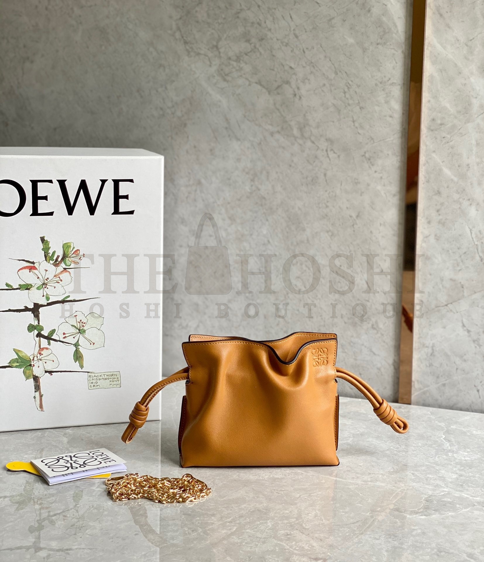 L0ew* Flamenco Nano Clutch In Brown Nappa Leather Master Quality