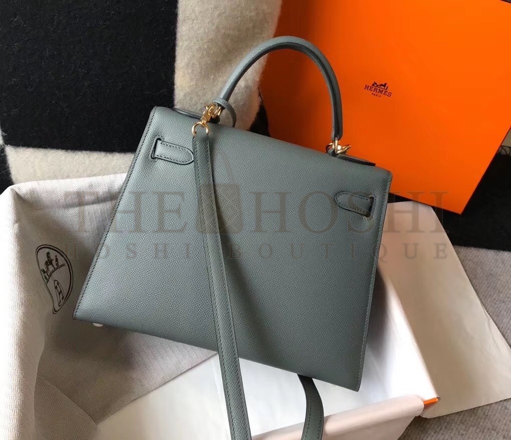 H**me5 Vert Amande Epsom Kelly 28cm Sellier Bag GHW Master Quality