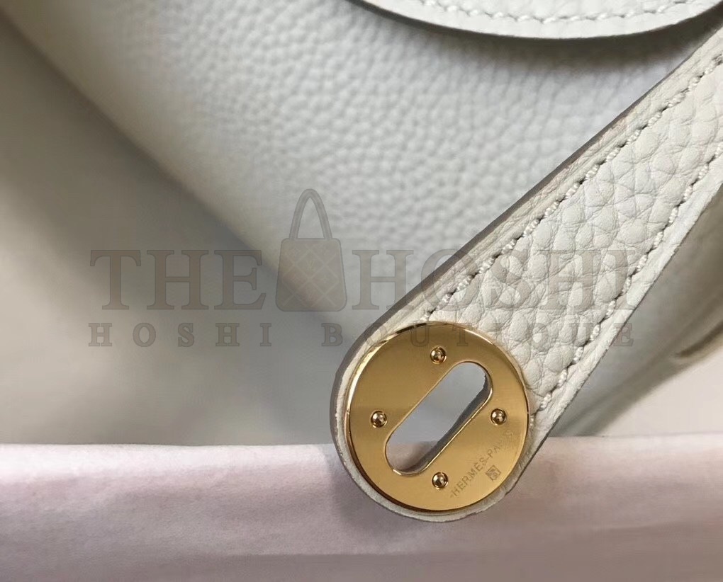 H**me5 Mini Lindy Bag In White Clemence Leather Master Quality