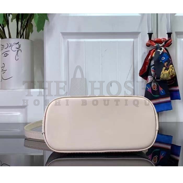 L0vis Vvtt0n LV Women Nano Alma Handbag Quartz White Epi Grained Cowhide Leather Master Quality