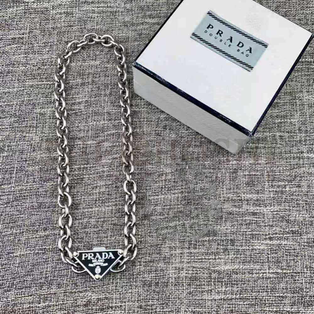 Pra*a Women Symbole Necklace 925 Sterling Silver Master Quality