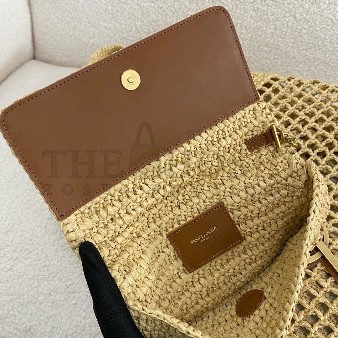 Sa1nt Lau*nt Icare Maxi Shopping Bag in Naturel Raffia Master Quality