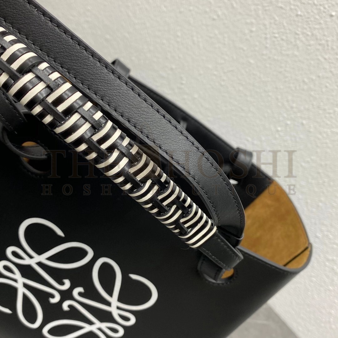 L0ew* Anagram Small Tote In Noir Classic Calfskin Master Quality