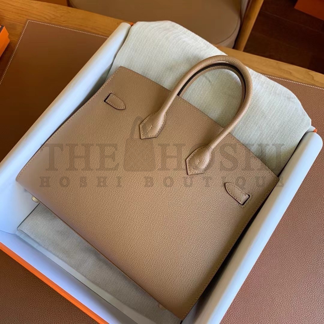 H**me5 Birkin 25 Sellier Handmade Bag In Chai Epsom Calfskin Master Quality