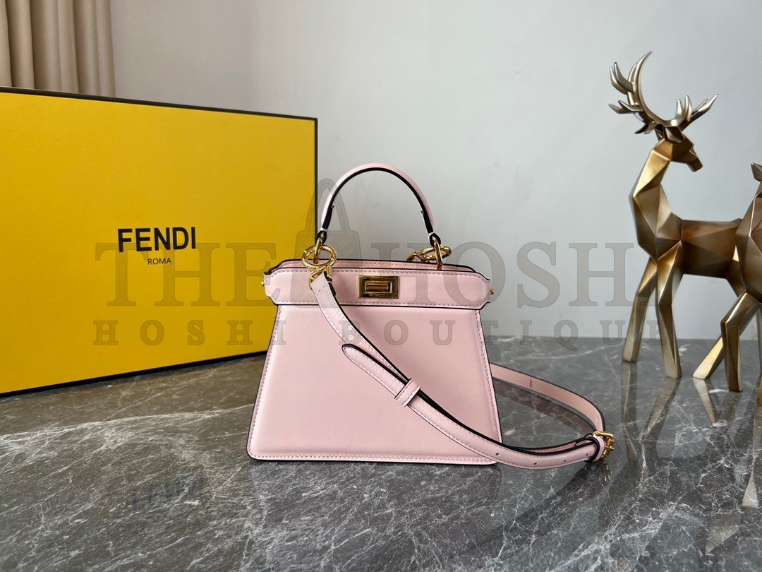 F**di Peekaboo ISeeU Petite Bag In Pink Nappa Leather Master Quality
