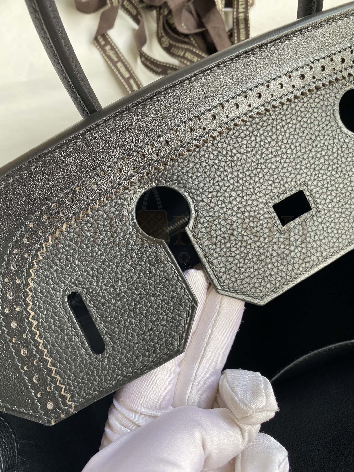 H**me5 Ghillies Birkin 35cm Limited-edition Bag In Black Calfskin Master Quality
