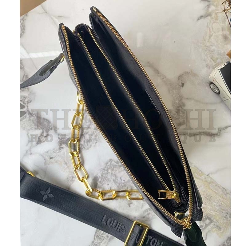 L0vis Vvtt0n LV Women Coussin MM Handbag Navy Blue Lambskin Leather Master Quality