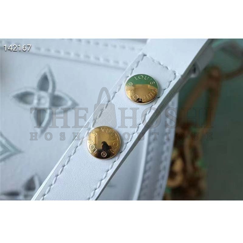 L0vis Vvtt0n LV Women Dauphine East West Handbag White Calfskin Leather Master Quality