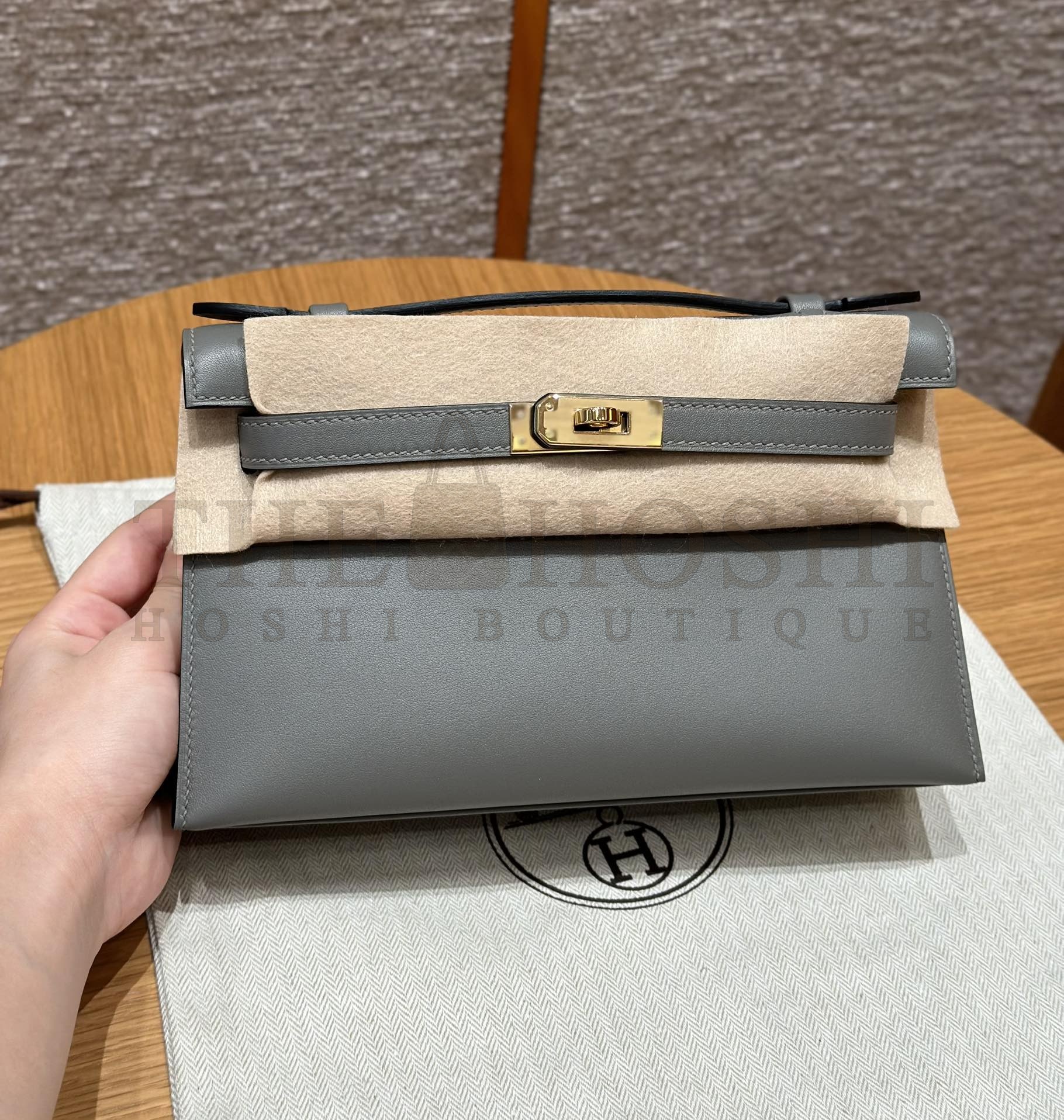 H**me5 Kelly Pochette Swift Bag Handmake 22x12x7cm Master Quality