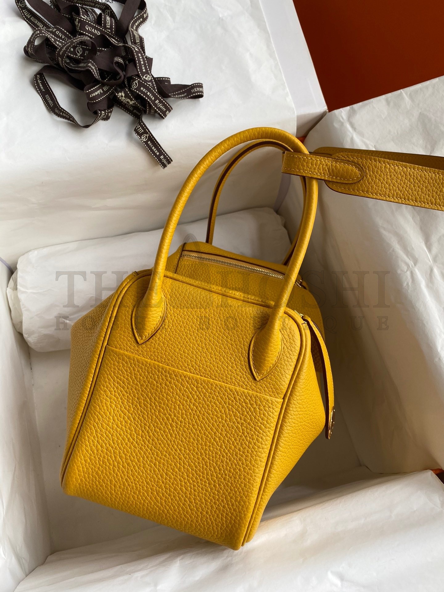 H**me5 Lindy 26 Handmade Bag In Jaune Ambre Clemence Leather Master Quality