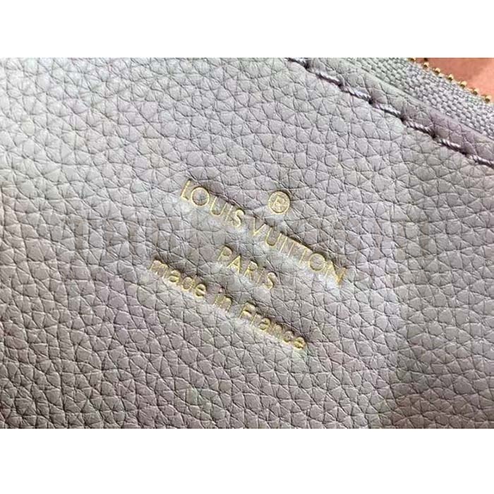 L0vis Vvtt0n LV Women Carmel Hobo Bag Gray Mahina Perforated Calfskin Leather Master Quality