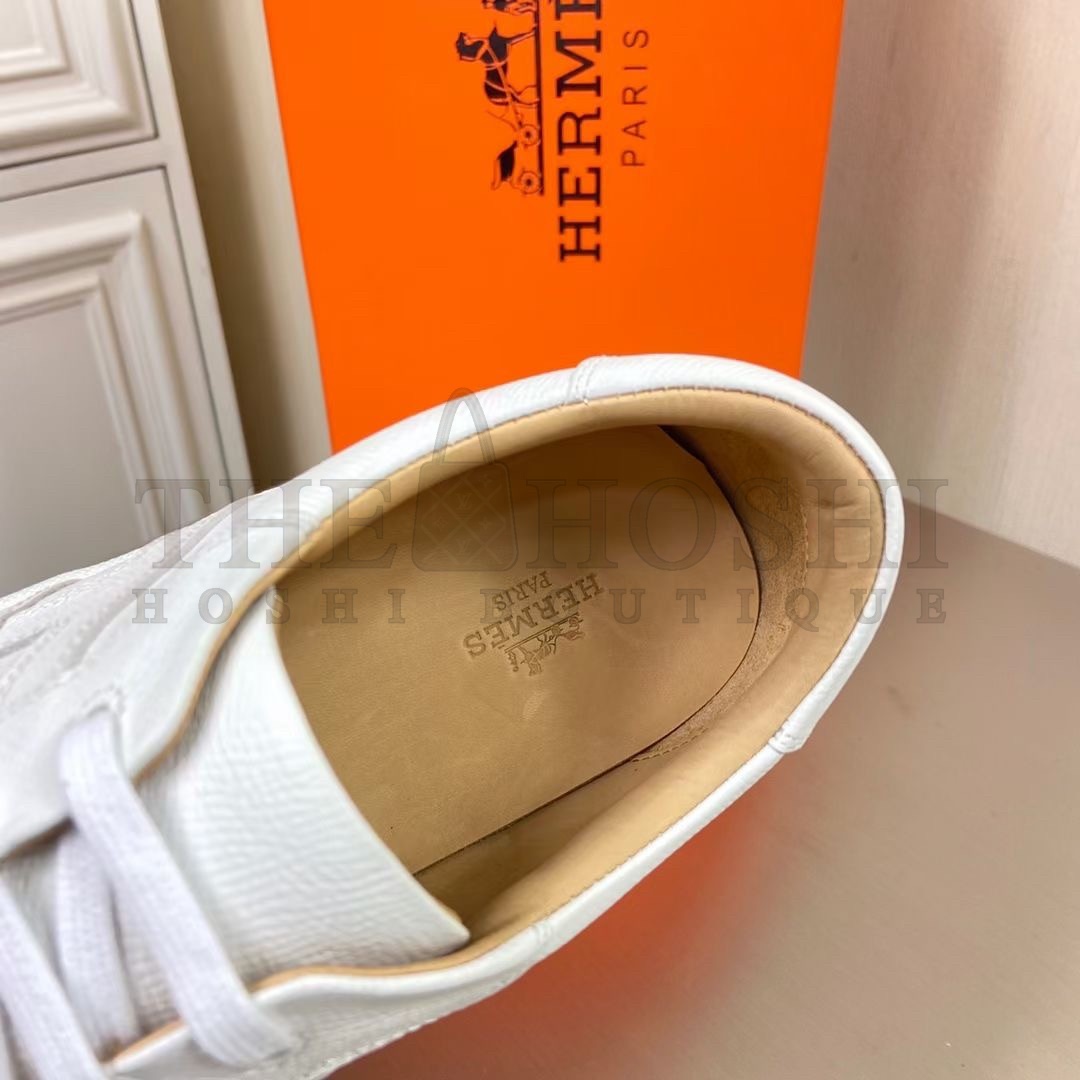 H**me5 Boomerang Sneakers In White Epsom Leather Master Quality
