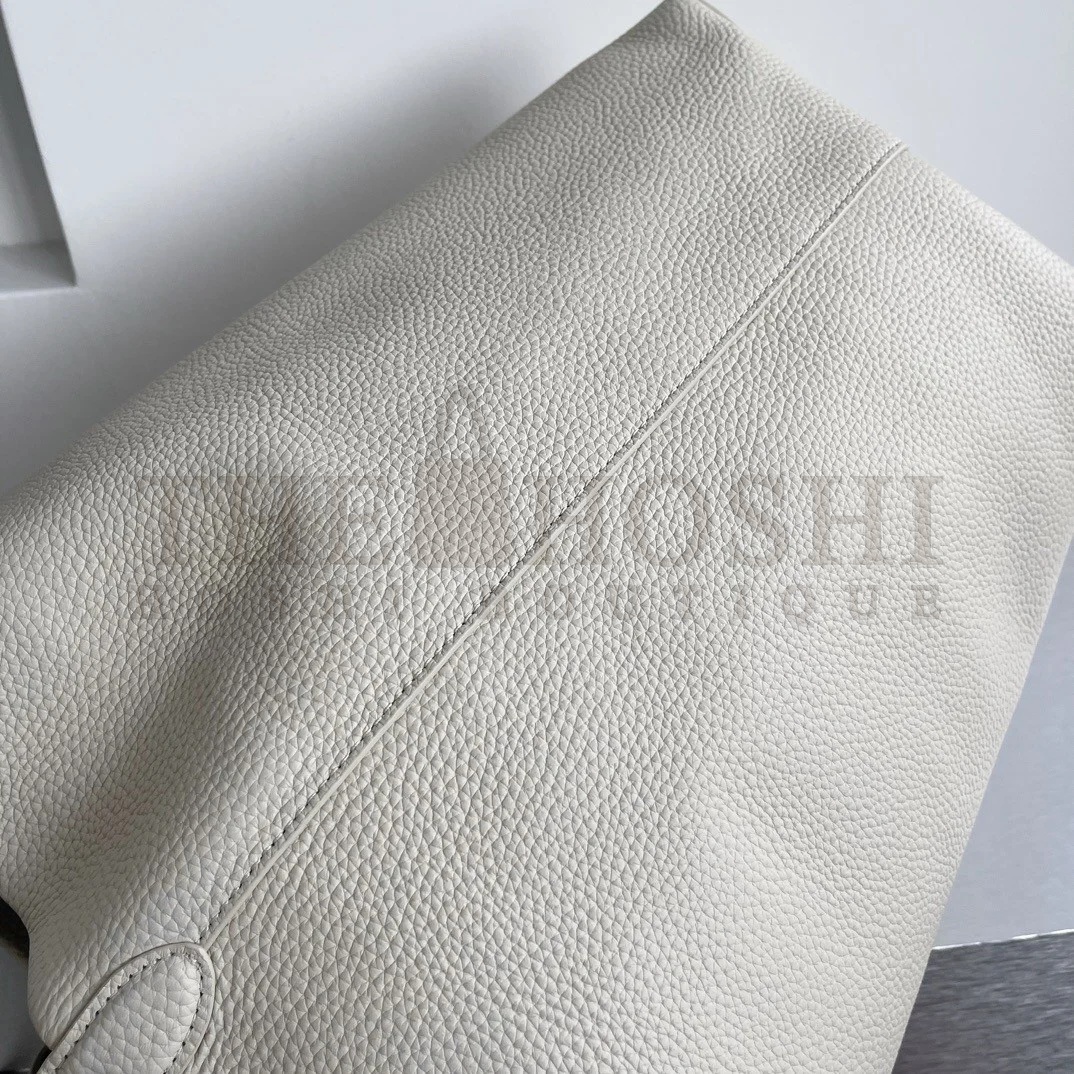 The R0w Large N/S Park Tote in Ivory Grained Leather Master Quality