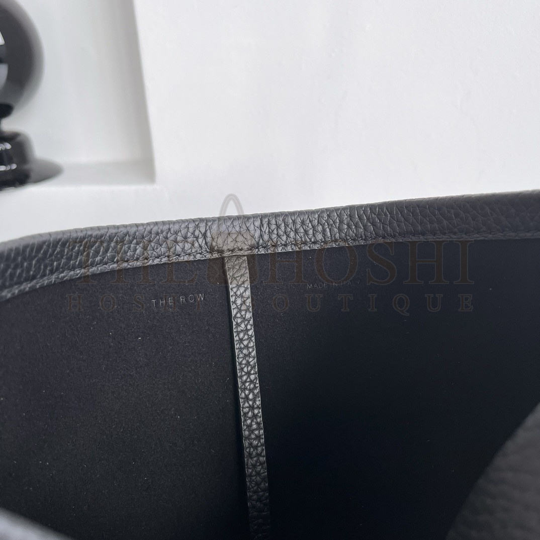 The R0w Small N/S Park Tote in Black Grained Leather Master Quality