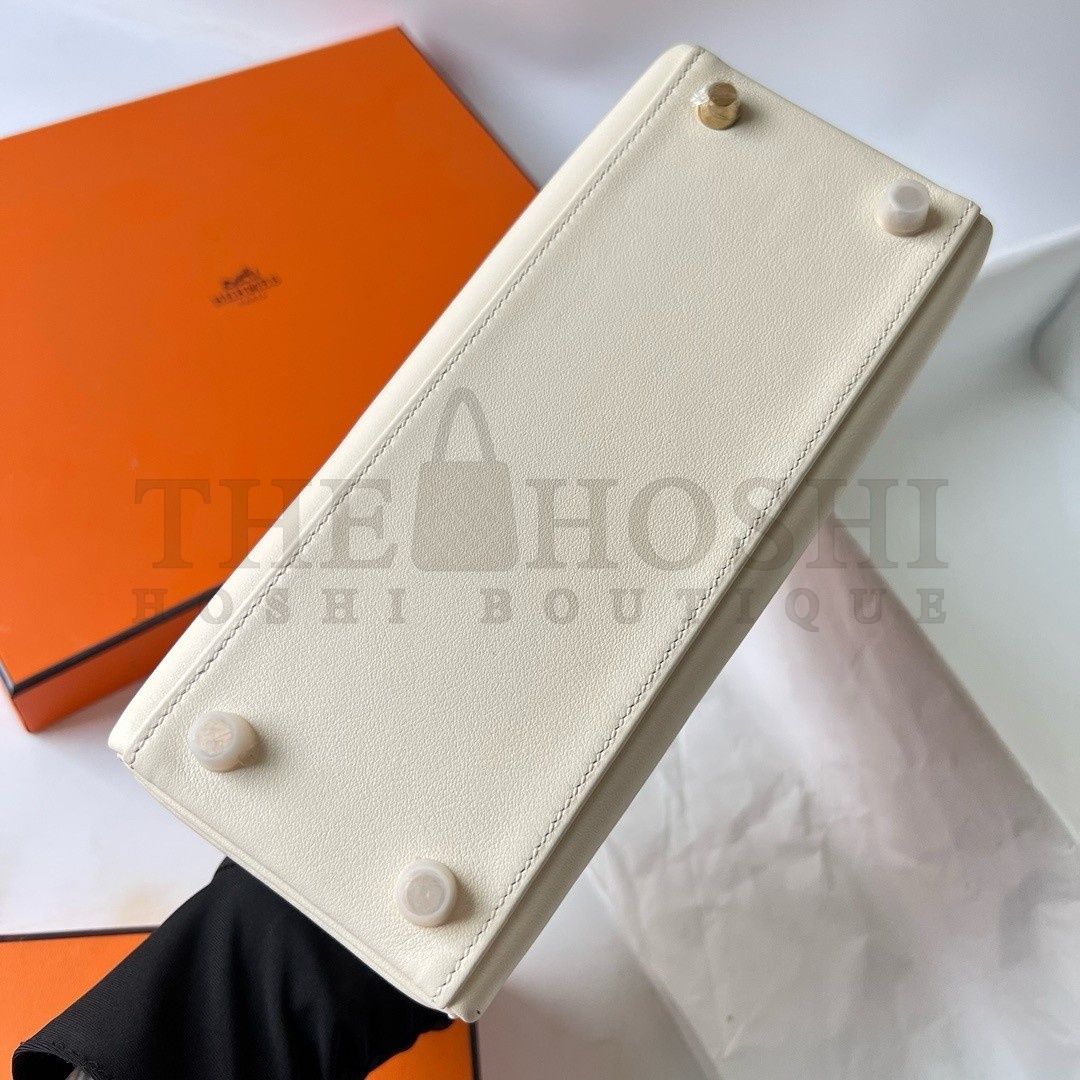 H**me5 Kelly Colormatic 25 Handmade Bag in Nata Swifit Leather Master Quality