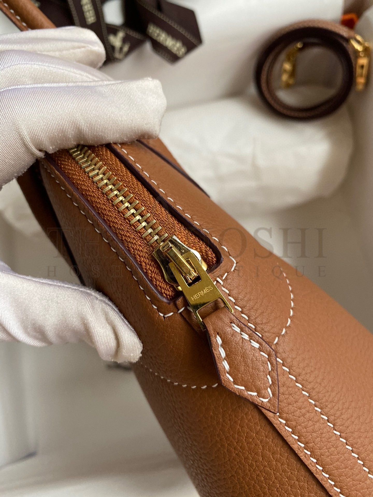 H**me5 Bolide 1923 27 Handmade Bag In Gold Clemence Calfskin Master Quality