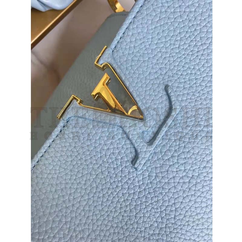 L0vis Vvtt0n LV Women Capucines BB Handbag Dusk Blue Taurillon Calfskin Master Quality