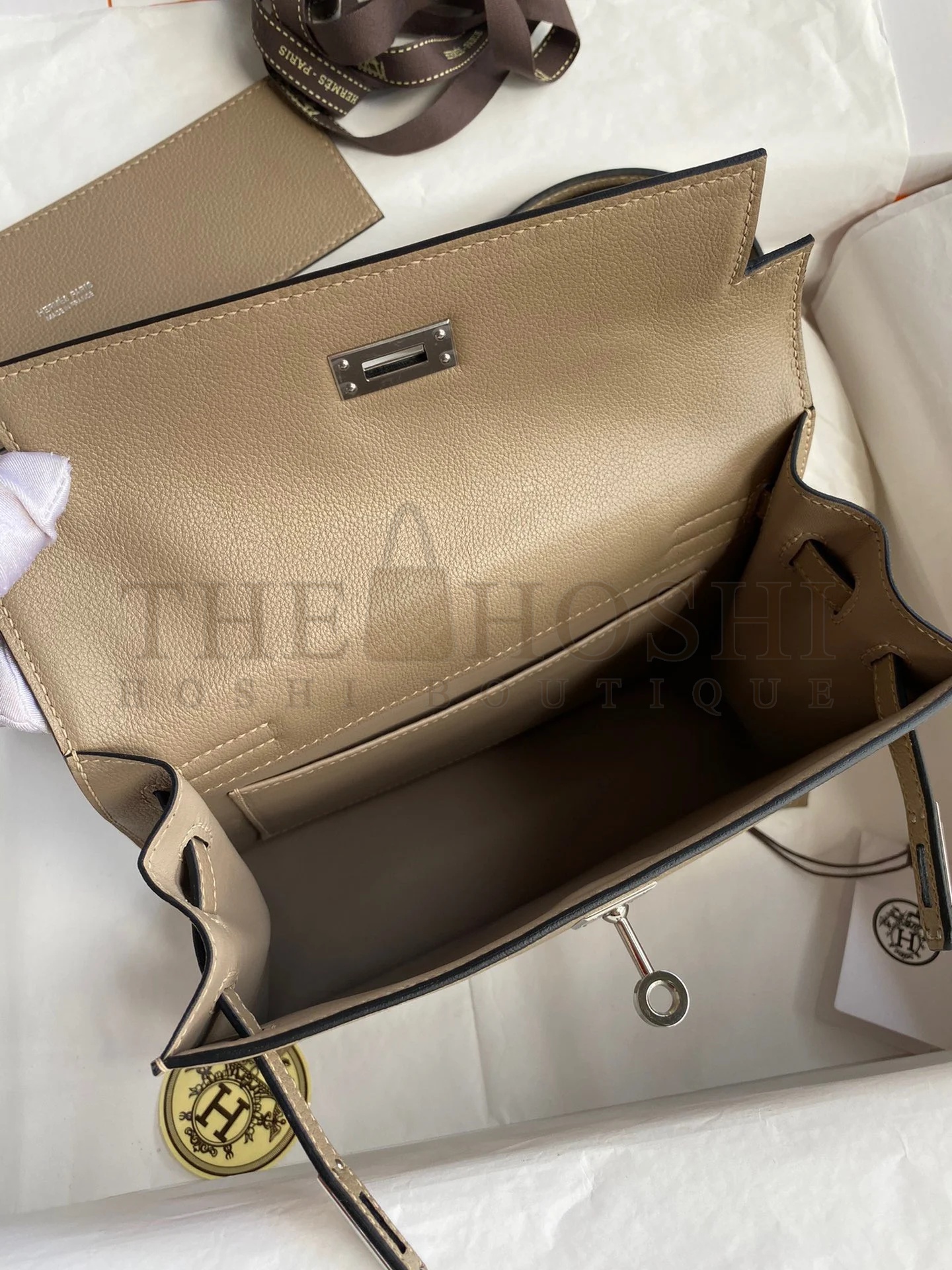 H**me5 Kelly Danse II Handmade Bag In Gris Tourterelle Evercolor Calfskin Master Quality