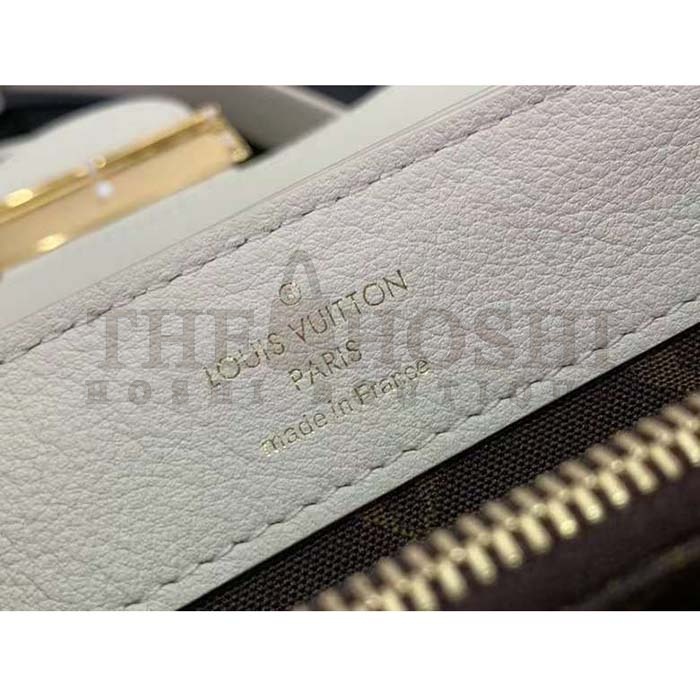 L0vis Vvtt0n LV Women Dauphine Soft MM Handbag White Calfskin Leather M25050 Master Quality
