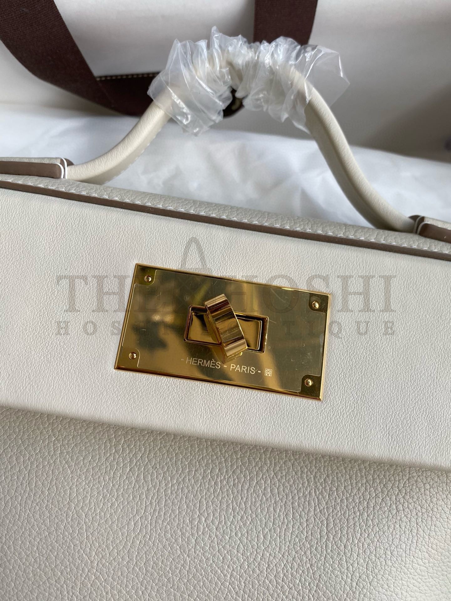 H**me5 24/24 Mini 21 Handmade Bag in Craie Evercolor Leather Master Quality