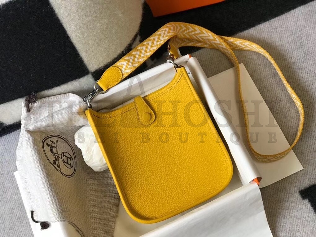 H**me5 Evelyne III TPM Bag In Yellow Clemence Leather Master Quality