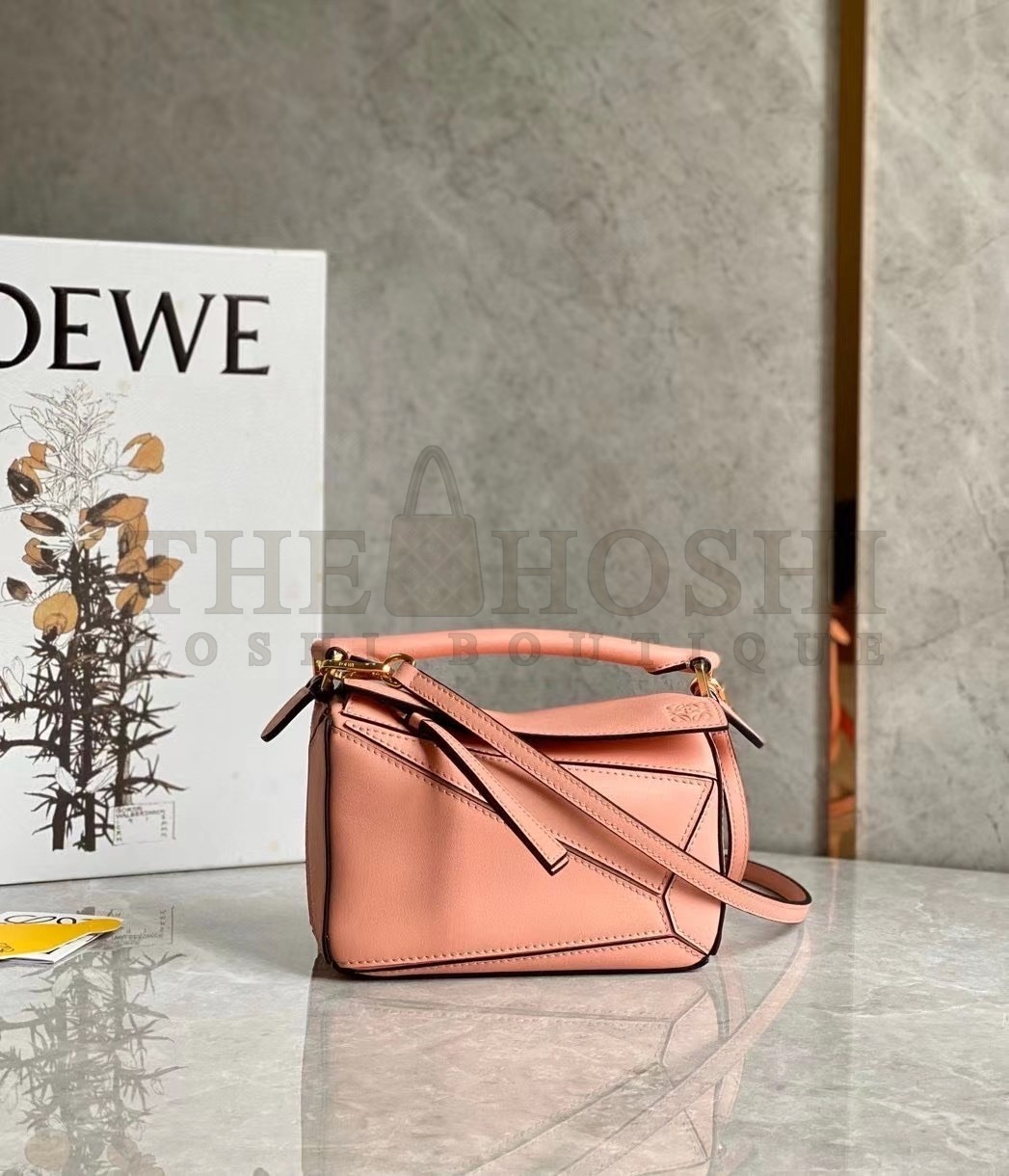 L0ew* Puzzle Mini Bag In Blossom Calfskin Leather Master Quality