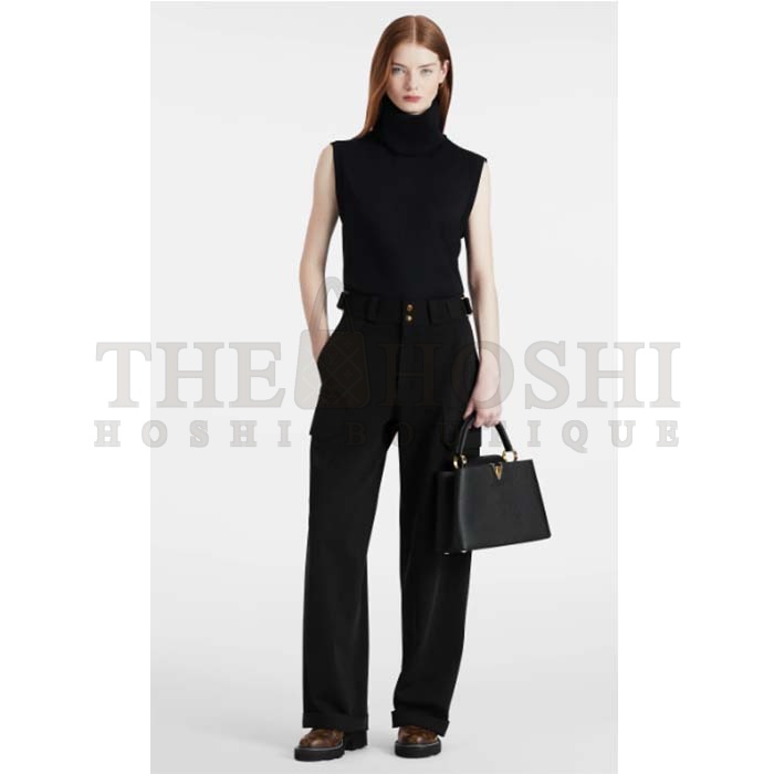 L0vis Vvtt0n LV Women Capucines MM Handbag Black Taurillon Cowhide Leather Master Quality